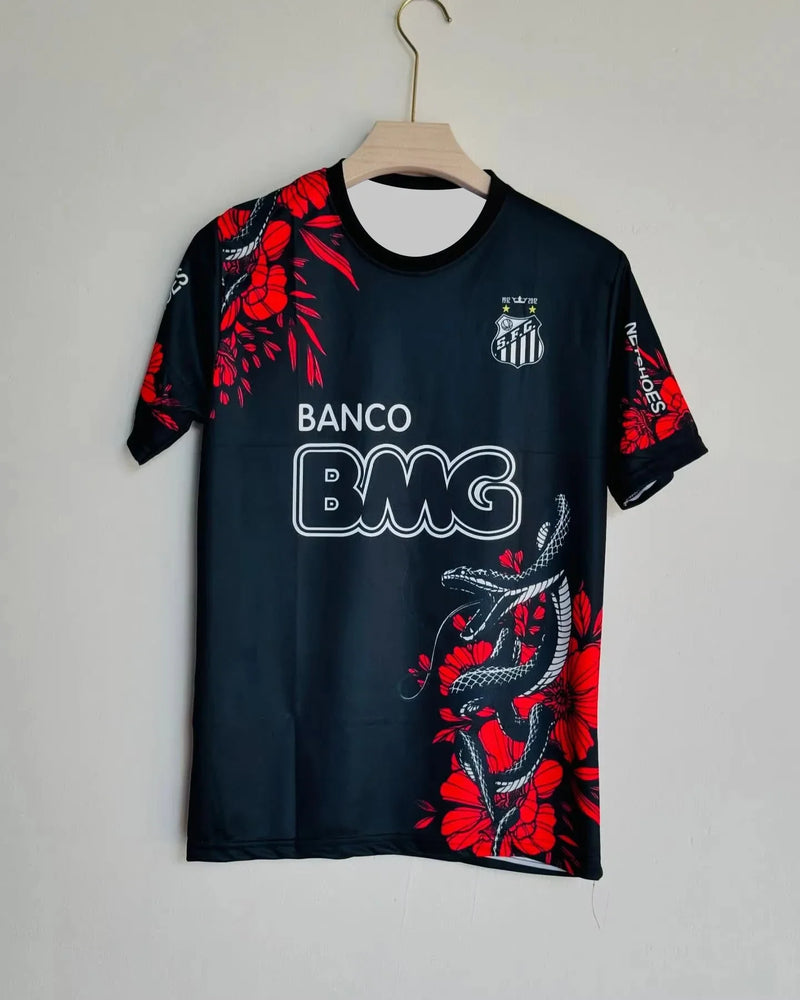 Camisa de Futebol Vintage Santos 2025 – Edição Clássica, Secagem Rápida, Estilo Neymar para Homens