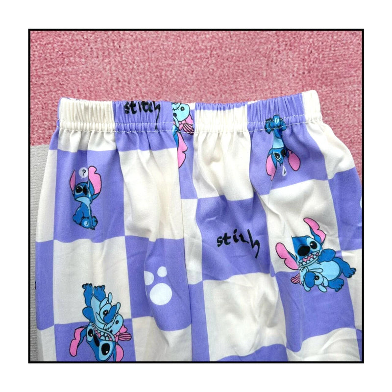 Conjunto Infantil Stitch e Angel – Pijama de Manga Longa para Meninos e Meninas, Conforto na Primavera