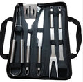 Conjunto de utensílios para churrasco em aço inoxidável – Conjunto portátil para churrasco ao ar livre com bolsa de armazenamento para grelhar e assar