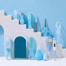 Kit de Cuidados para Bebês 12 Peças – Tesoura, Cortador de Unhas, Escova, Termômetro e Higiene Infantil