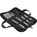 Conjunto de utensílios para churrasco em aço inoxidável – Conjunto portátil para churrasco ao ar livre com bolsa de armazenamento para grelhar e assar