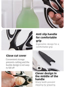 Tesoura Multifuncional de Aço Inox – Corte de Frango, Peixe, Nozes e Abridor de Garrafas para Cozinha