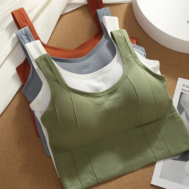 Top Esportivo Feminino Sem Costura – Sustentação, Conforto e Respirabilidade para Yoga, Academia e Treinos