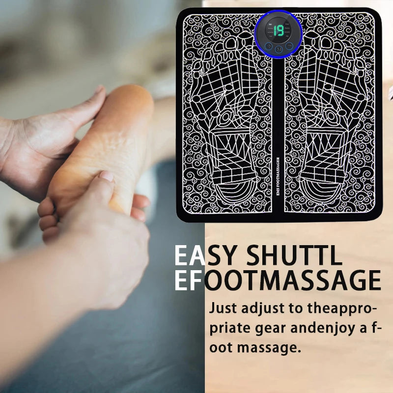 Massageador Elétrico de Pés – Almofada Estimuladora Muscular para Relaxamento e Fitness, Ideal para Casa, Esporte e Bem-Estar Familiar