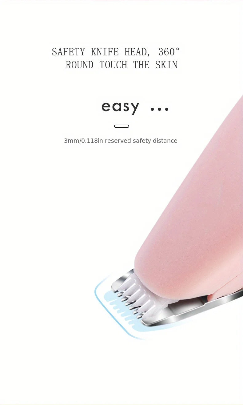 Aparador Elétrico para Pets – Cortador de Pelos Silencioso 360°, Recarregável via USB, para Patas de Cães e Gatos