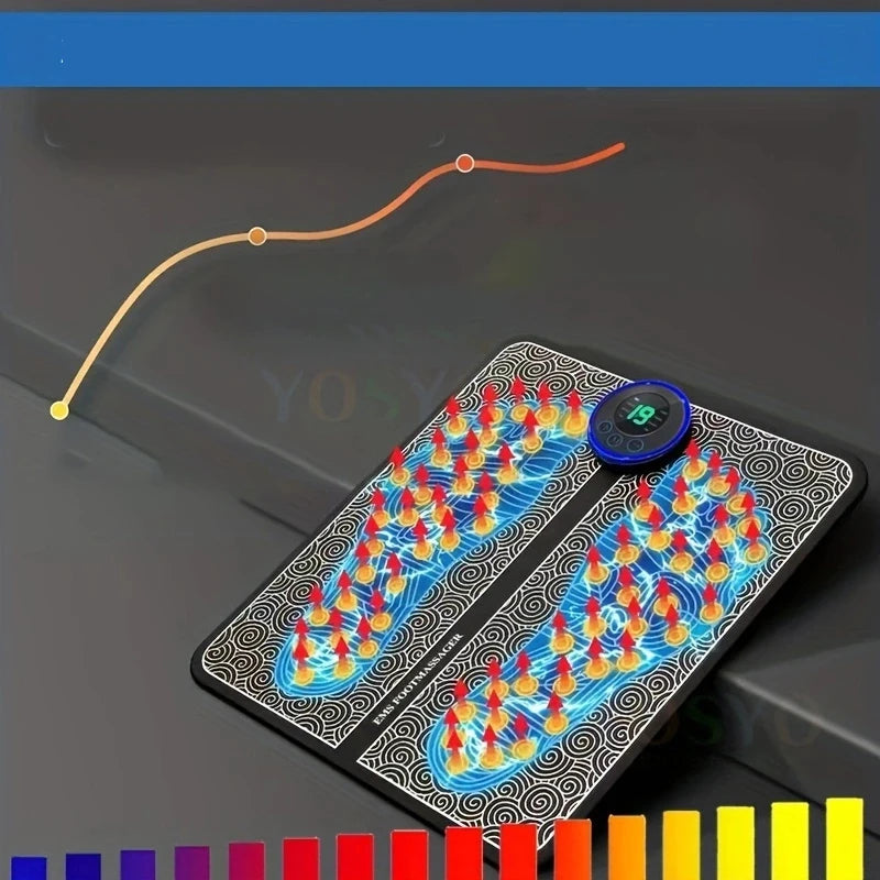 Massageador Elétrico de Pés – Almofada Estimuladora Muscular para Relaxamento e Fitness, Ideal para Casa, Esporte e Bem-Estar Familiar