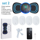 Massageador de Pescoço EMS Recarregável com 8 Modos e Controle Remoto – Alívio de Dores Musculares com Pulsos de Baixa Frequência