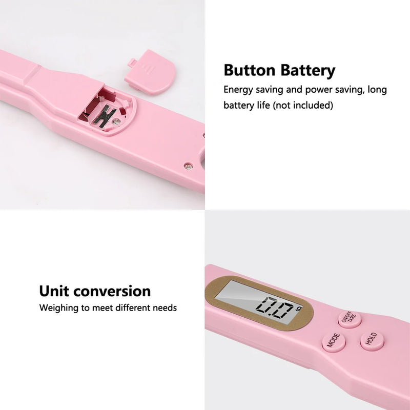 Balança Digital Tipo Colher com Display LCD – Medição Precisa de 0,1g a 500g para Café, Farinha e Temperos