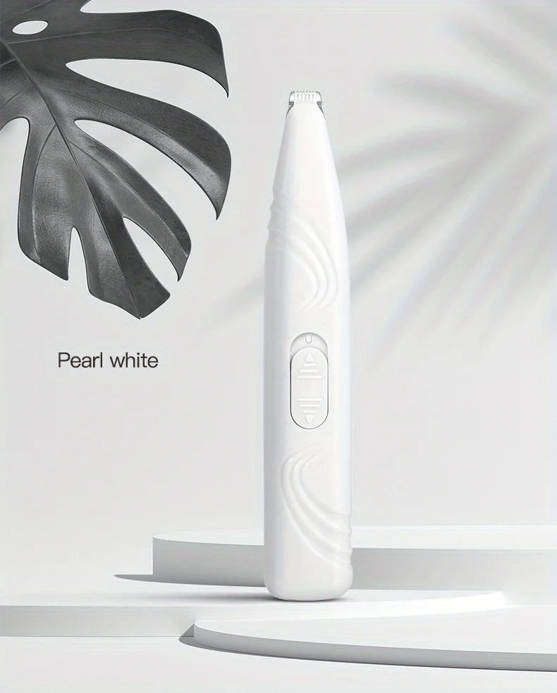 Aparador Elétrico para Pets – Cortador de Pelos Silencioso 360°, Recarregável via USB, para Patas de Cães e Gatos