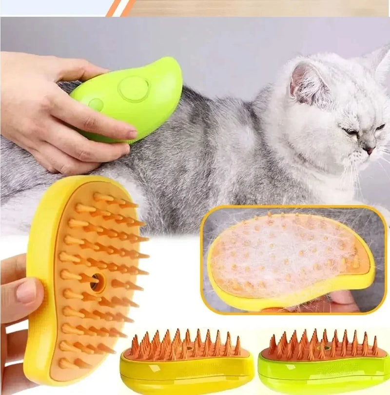 Escova Elétrica 3 em 1 para Pets – Limpeza, Massagem e Remoção de Pelos de Cães e Gatos