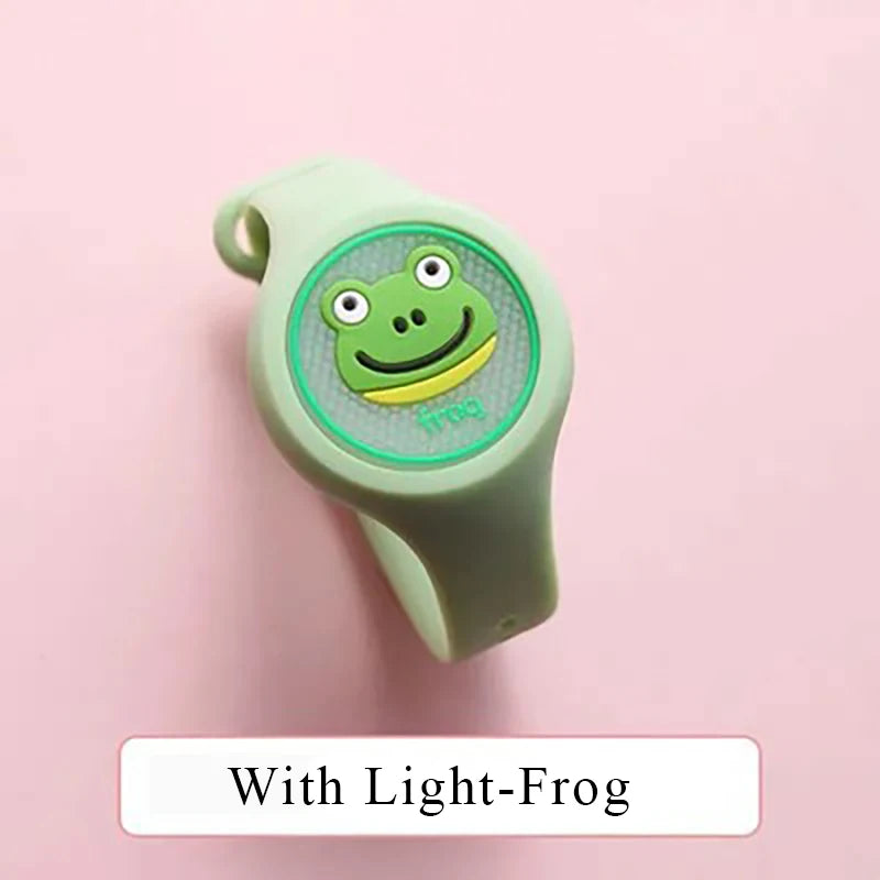 Pulseira Repelente de Mosquito Infantil – Silicone à Prova d’Água com Animais, Proteção Anti-Insetos para Crianças