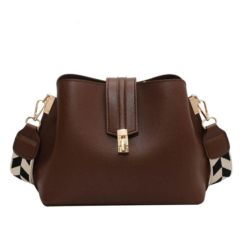 Retro Leather Bag - Wide Strap