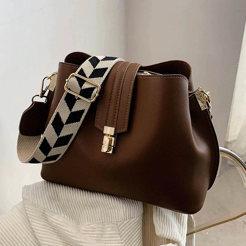 Retro Leather Bag - Wide Strap