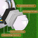 Bola de Futebol Oficial Tamanho 5 – Costura Automática, PVC, Resistente, Antiderrapante para Treino e Partidas