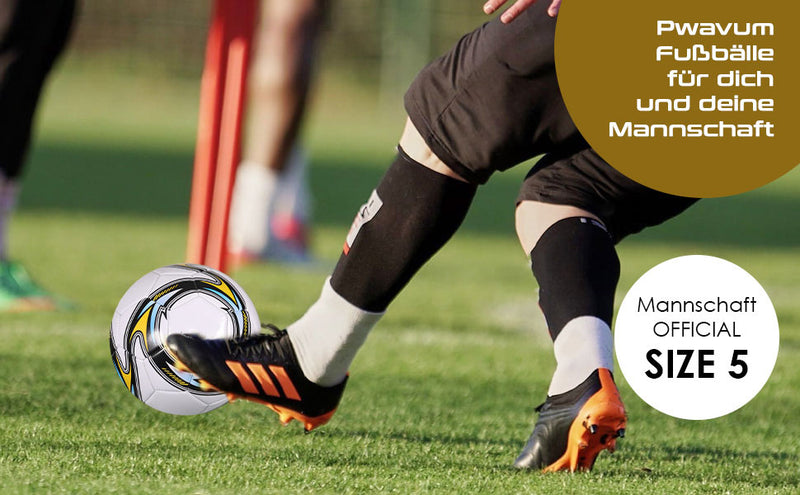 Bola de Futebol Oficial Tamanho 5 – Costura Automática, PVC, Resistente, Antiderrapante para Treino e Partidas