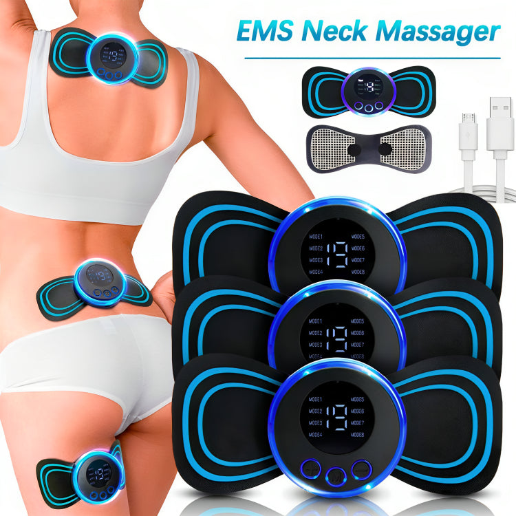 Kit 2 Peças Mini Massageador Elétrico Portátil para Alívio de Dores no Pescoço e Corpo Cervical Alivia Dores