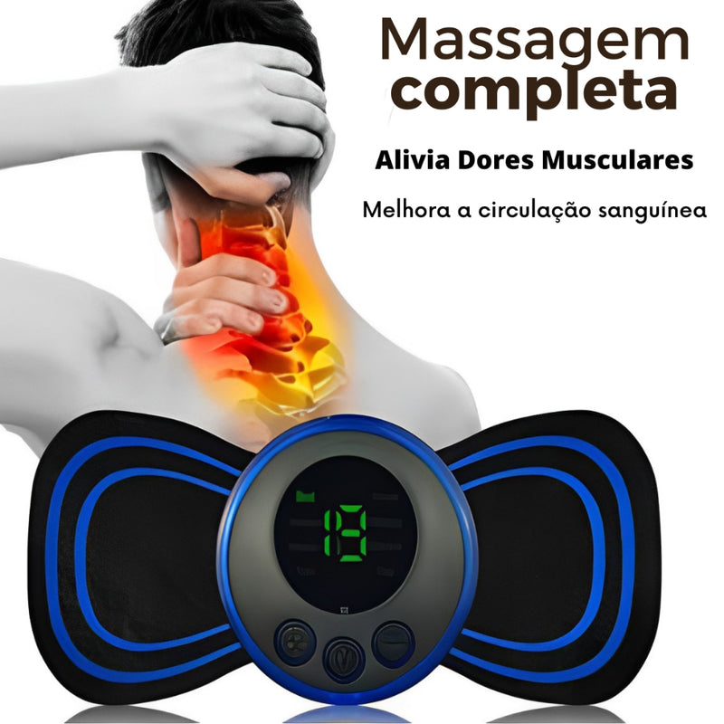 Kit 2 Peças Mini Massageador Elétrico Portátil para Alívio de Dores no Pescoço e Corpo Cervical Alivia Dores