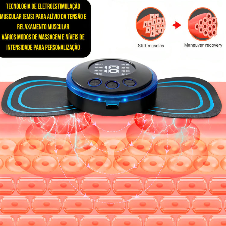 Kit 2 Peças Mini Massageador Elétrico Portátil para Alívio de Dores no Pescoço e Corpo Cervical Alivia Dores